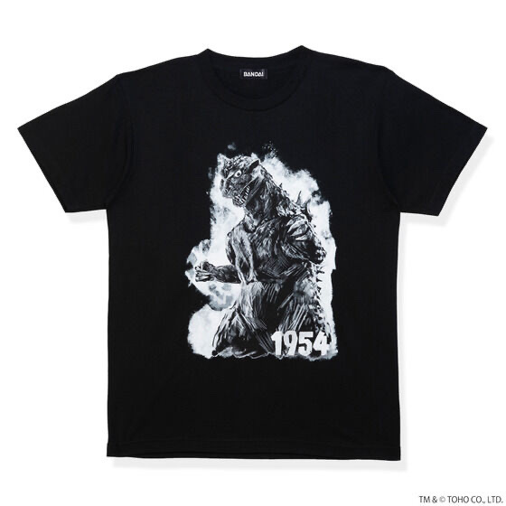 219963 Pbandai 預訂2025/1月 ゴジラ　モノクロデザインTシャツ　ゴジラ（1954）