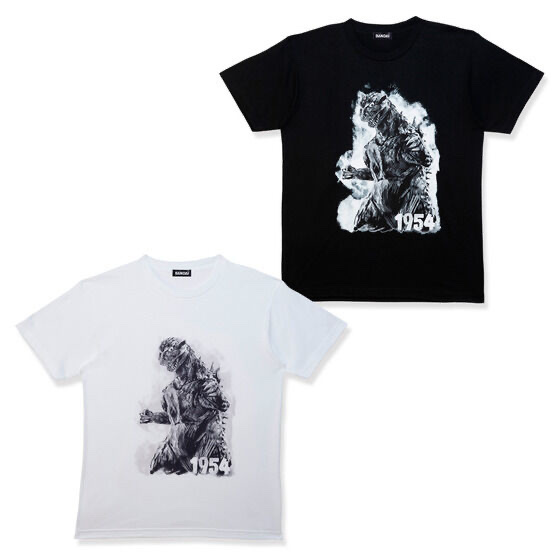 219963 Pbandai 預訂2025/1月 ゴジラ　モノクロデザインTシャツ　ゴジラ（1954）
