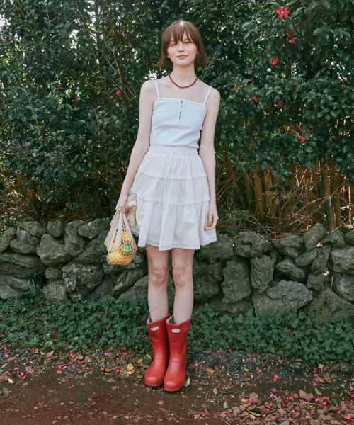 RONRON HEART BUTTON GOLGI SLEEVELESS