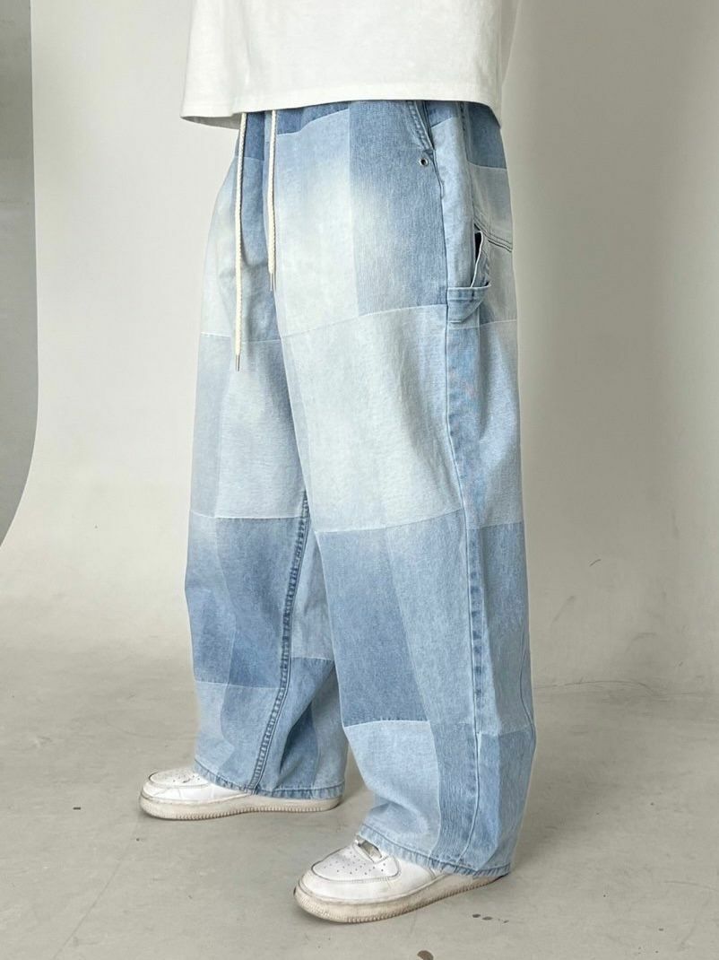 拼格鬆身牛仔褲 P2767