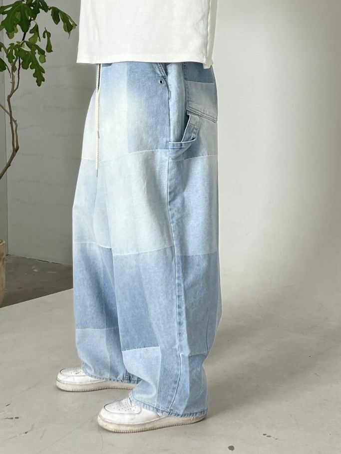 拼格鬆身牛仔褲 P2767