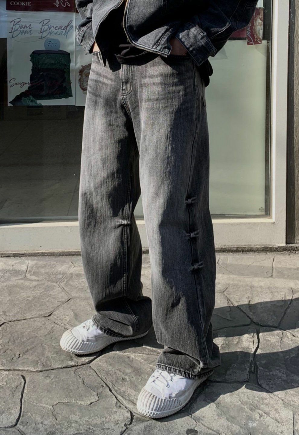 洗水鬆身牛仔褲 J729