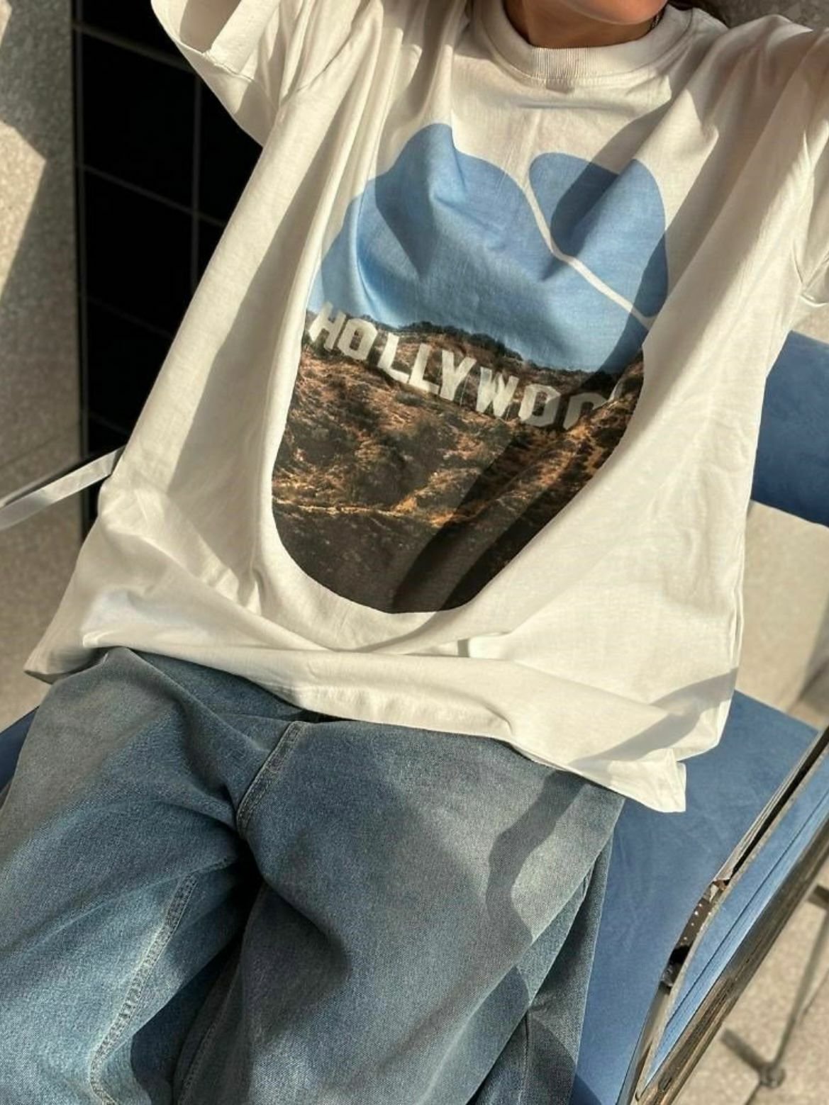 英文字圖案短袖Tee T5404