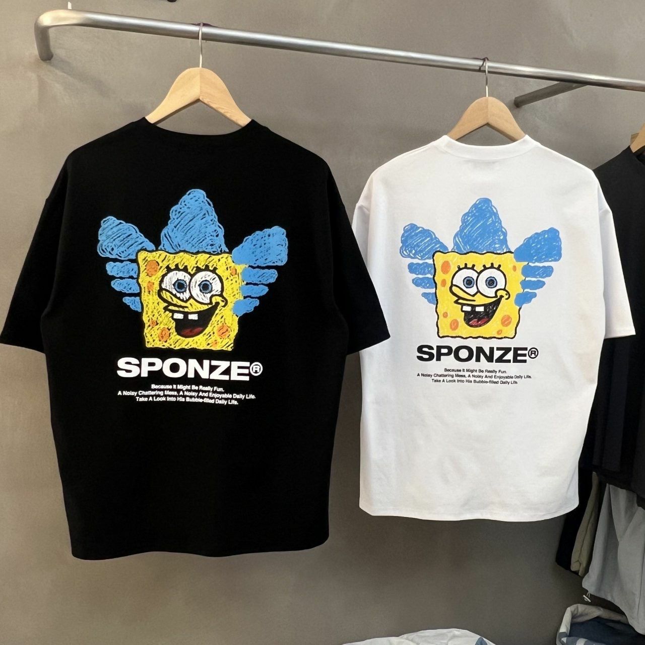 海棉寶寶圖案英文字短袖Tee BARON-085T