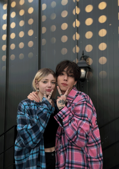 柔和蘇格蘭格紋寬鬆襯衫