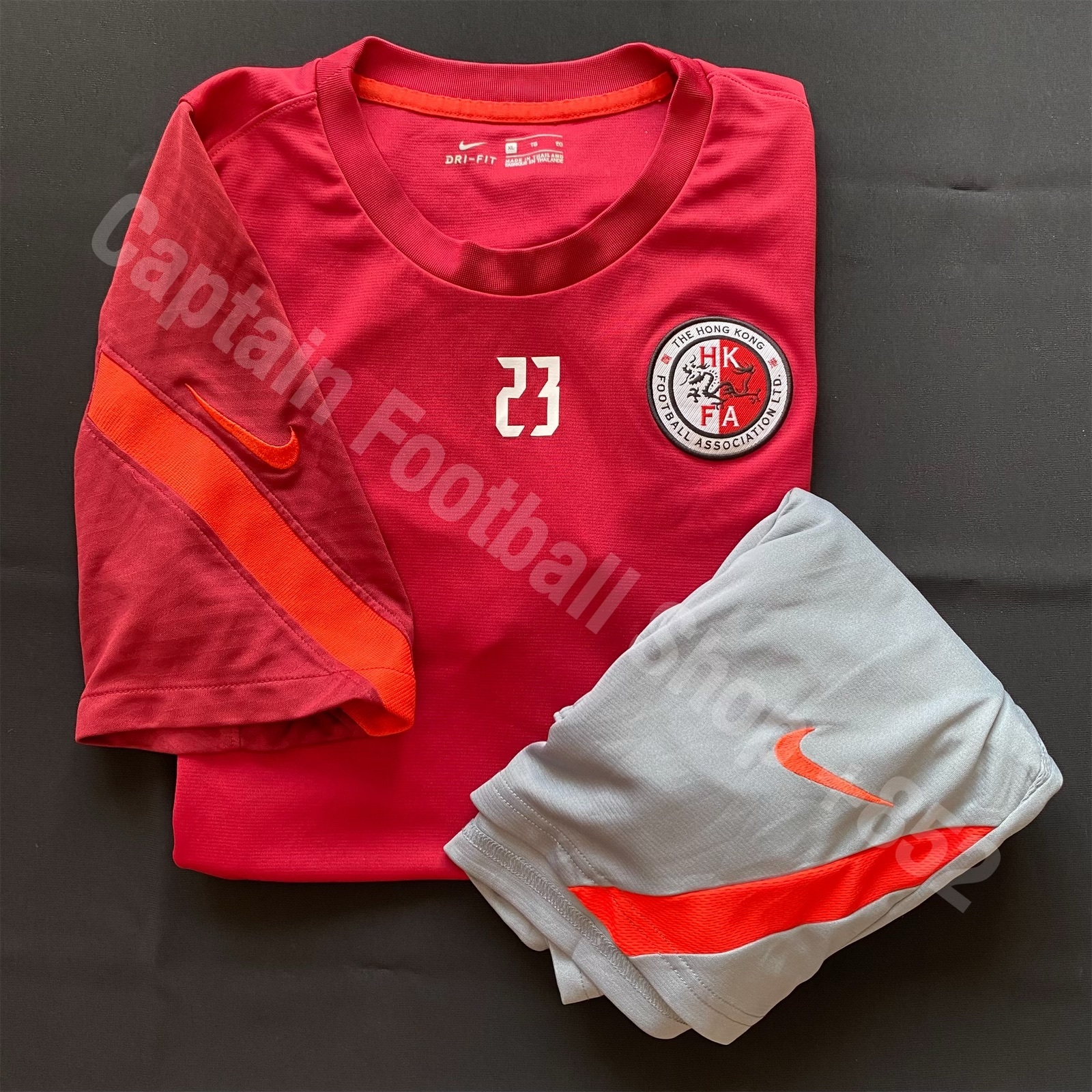 Hong Kong Football Team 2020-2022 Nike player issue training shirt and shorts