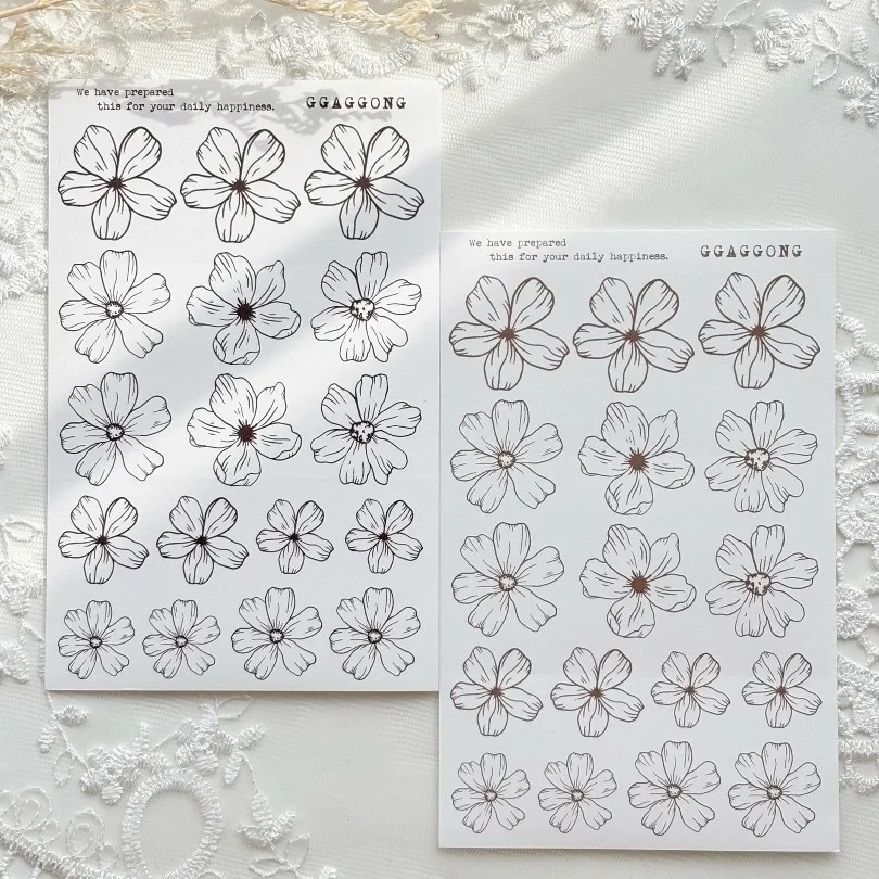 韓國 ggaggong．線花模造紙貼紙包 vol.2 共九款