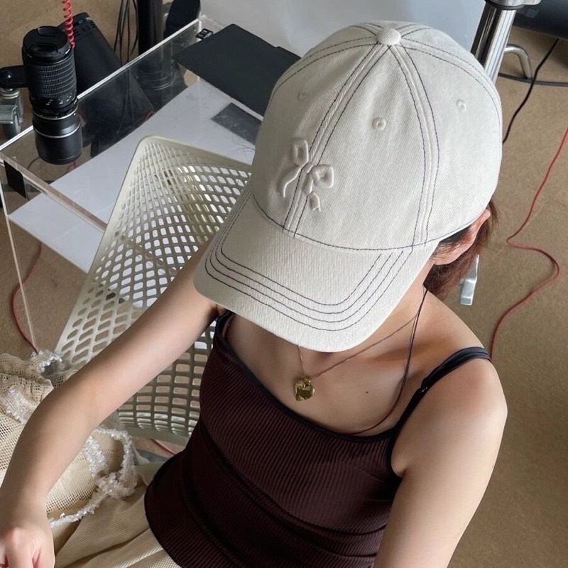 立體蝴蝶結車線老帽/二色