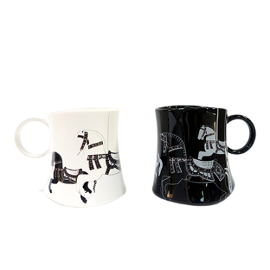 旋轉木馬-圓舞曲對杯組    亮黑/霧白 270ml