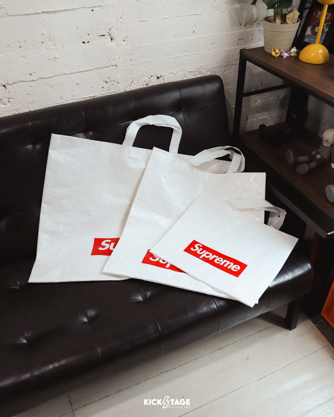 Supreme Box Logo Bag 中型 小型 白色 尼龍 手提 購物袋【SUP619】