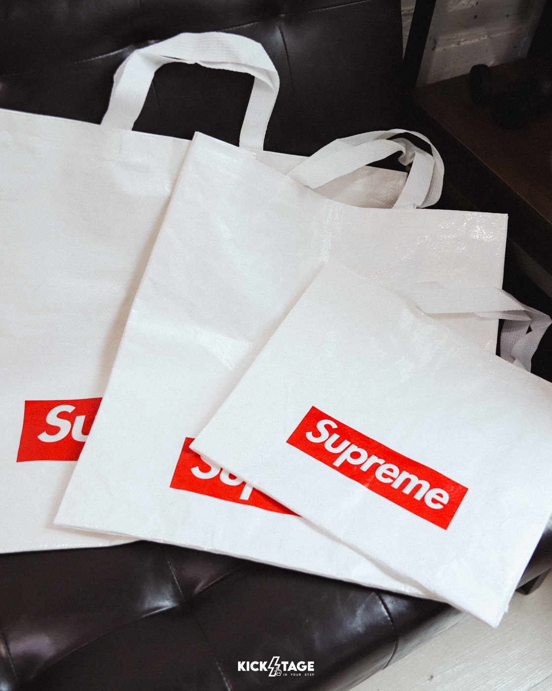 Supreme Box Logo Bag 中型 小型 白色 尼龍 手提 購物袋【SUP619】