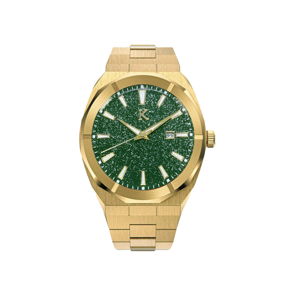 【KYLE 凱爾】荷蘭KLE-004(鐵)星空面帶日期防水100米石英錶-