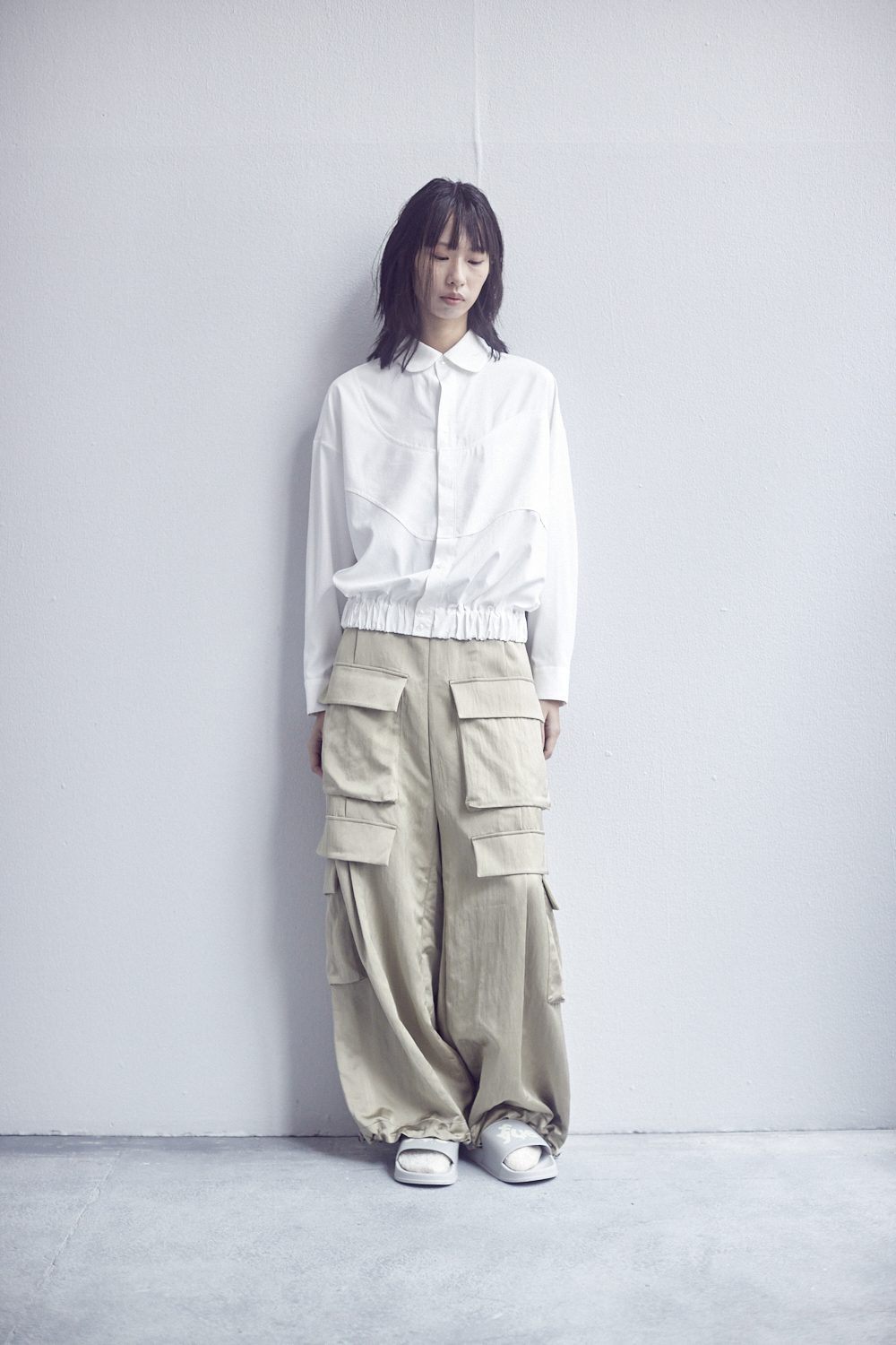 波浪拼接短夾克