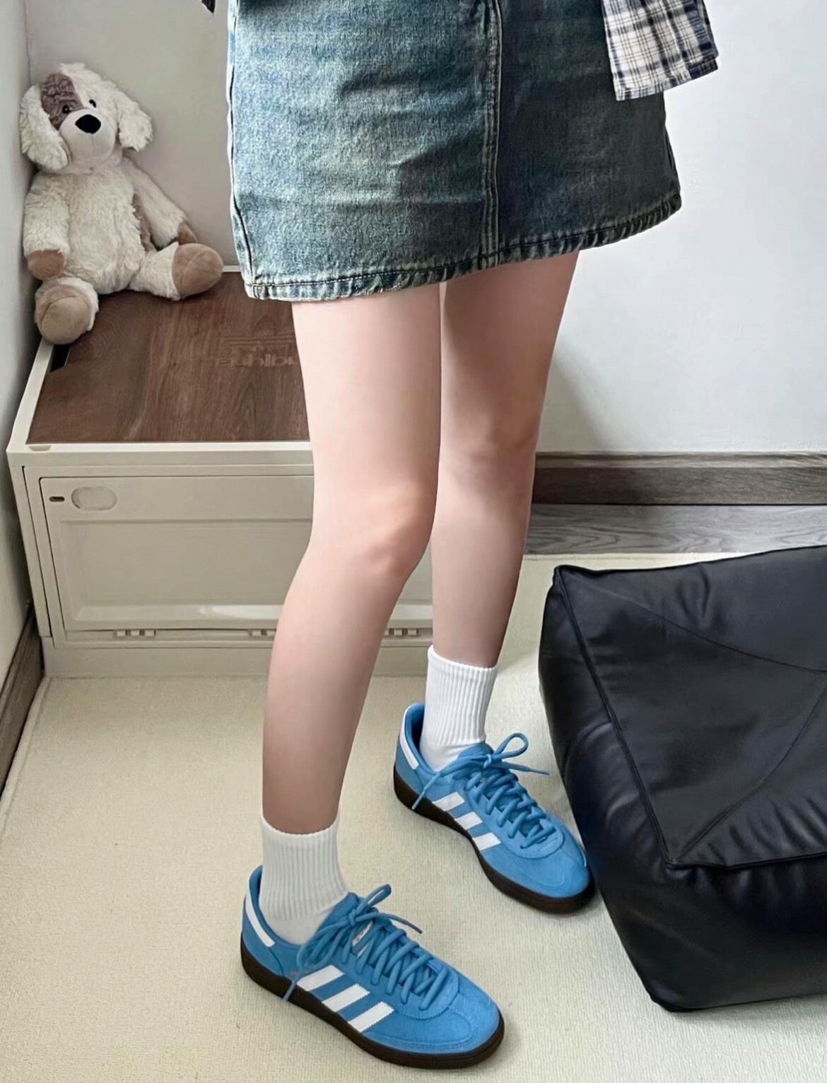 【代購】adidas originals Handball Spz|低幫板鞋 男女同 款 白藍BD7632