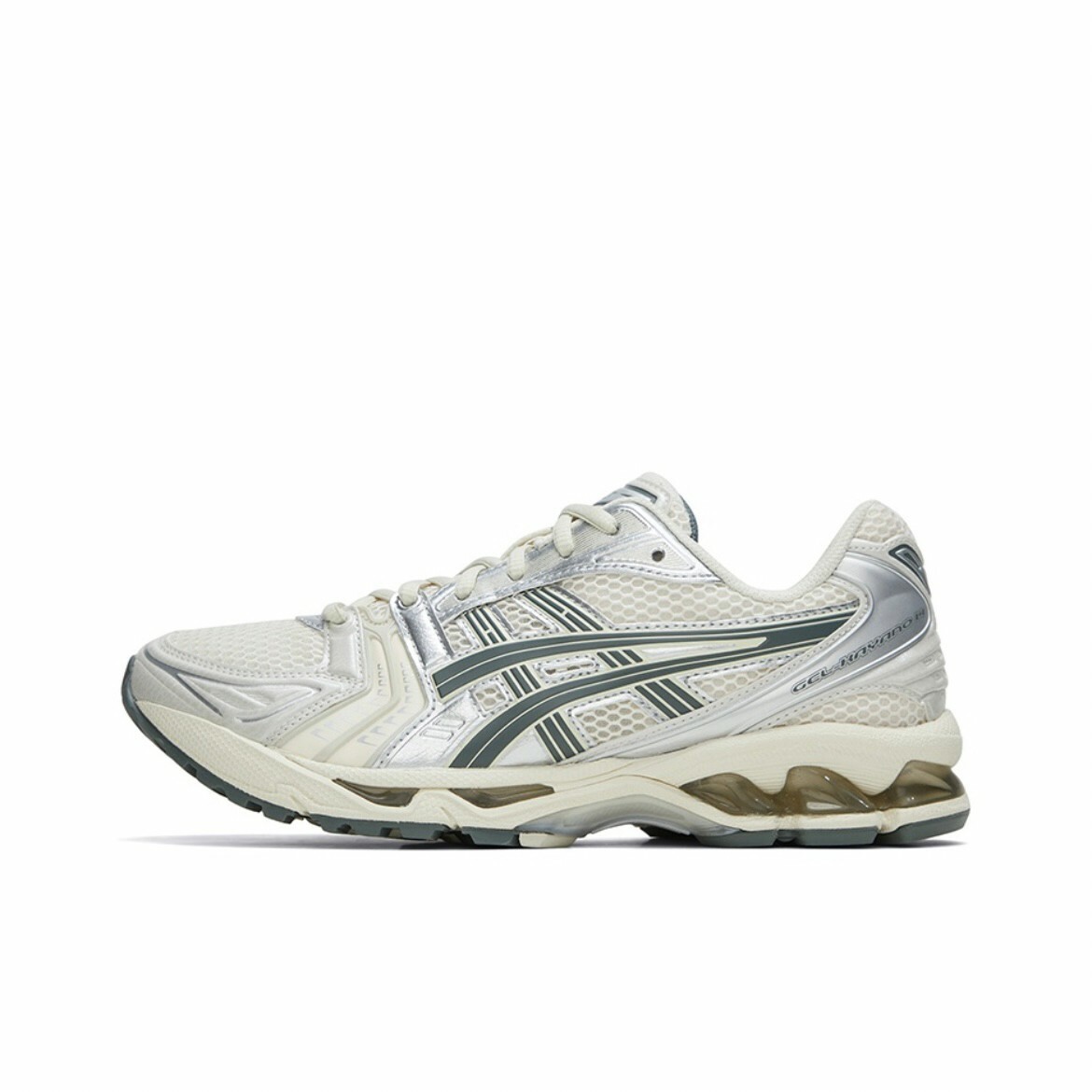 【代購】Asics Gel-Kayano 14 科技未來風 Y2K戶外機能潮流百搭 防滑耐磨 低幫 生活休閒鞋 男女同款 銀白1201A019-200