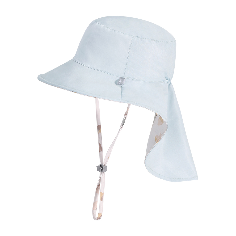 台灣BrilleBrille 兒童頸部防護雙面防曬帽/帽簷加長型 - 薄荷栗子(禮盒包裝)