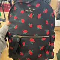[S] KATE SPADE KE436 CHELSEA ROSE TOSS PRINTED LARGE BACKPACK,BLACK MULTI, 196021370830 (SKS1089)