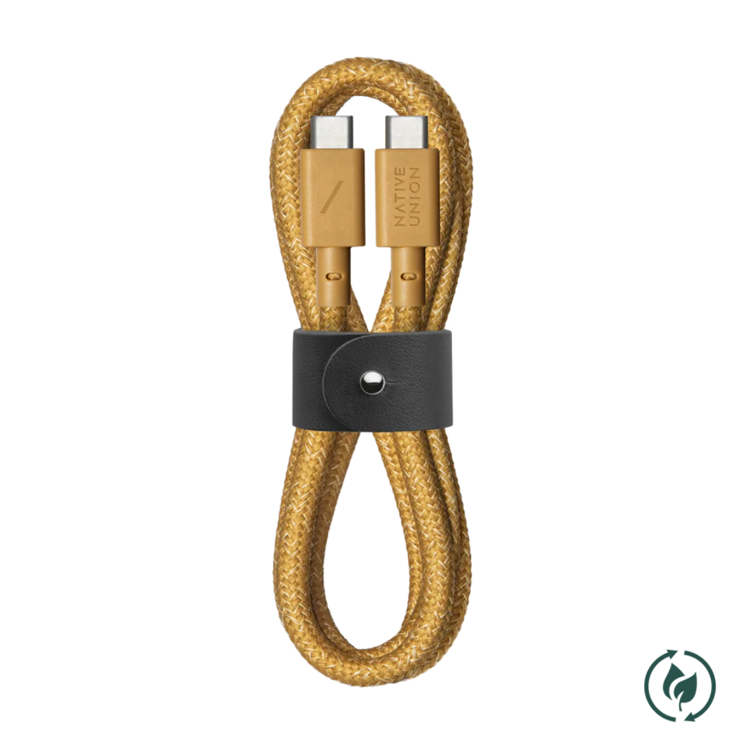 [C-C] 1.2公尺BELT快充充電線-石泥黃