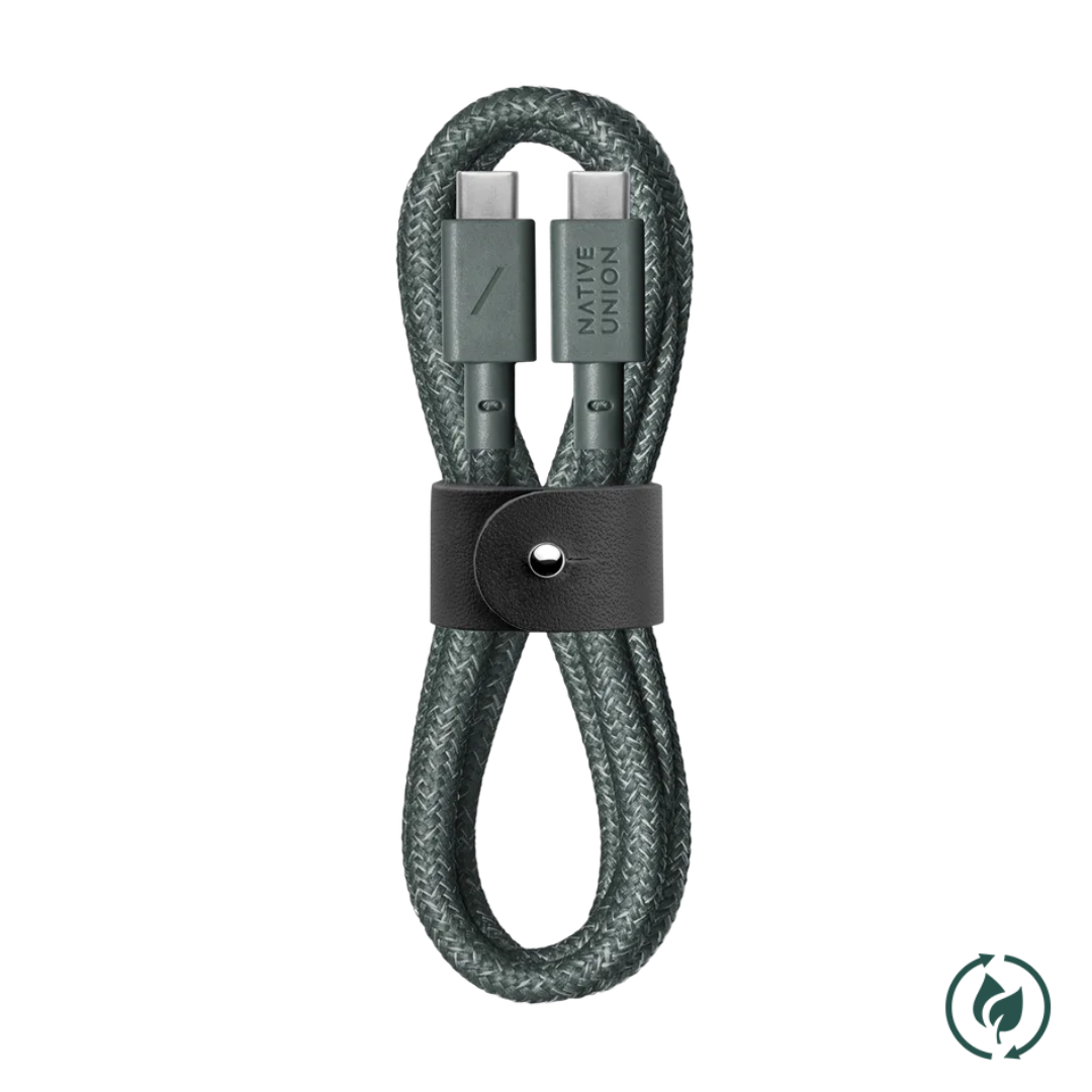 [C-C] 1.2公尺BELT快充充電線-石墨綠