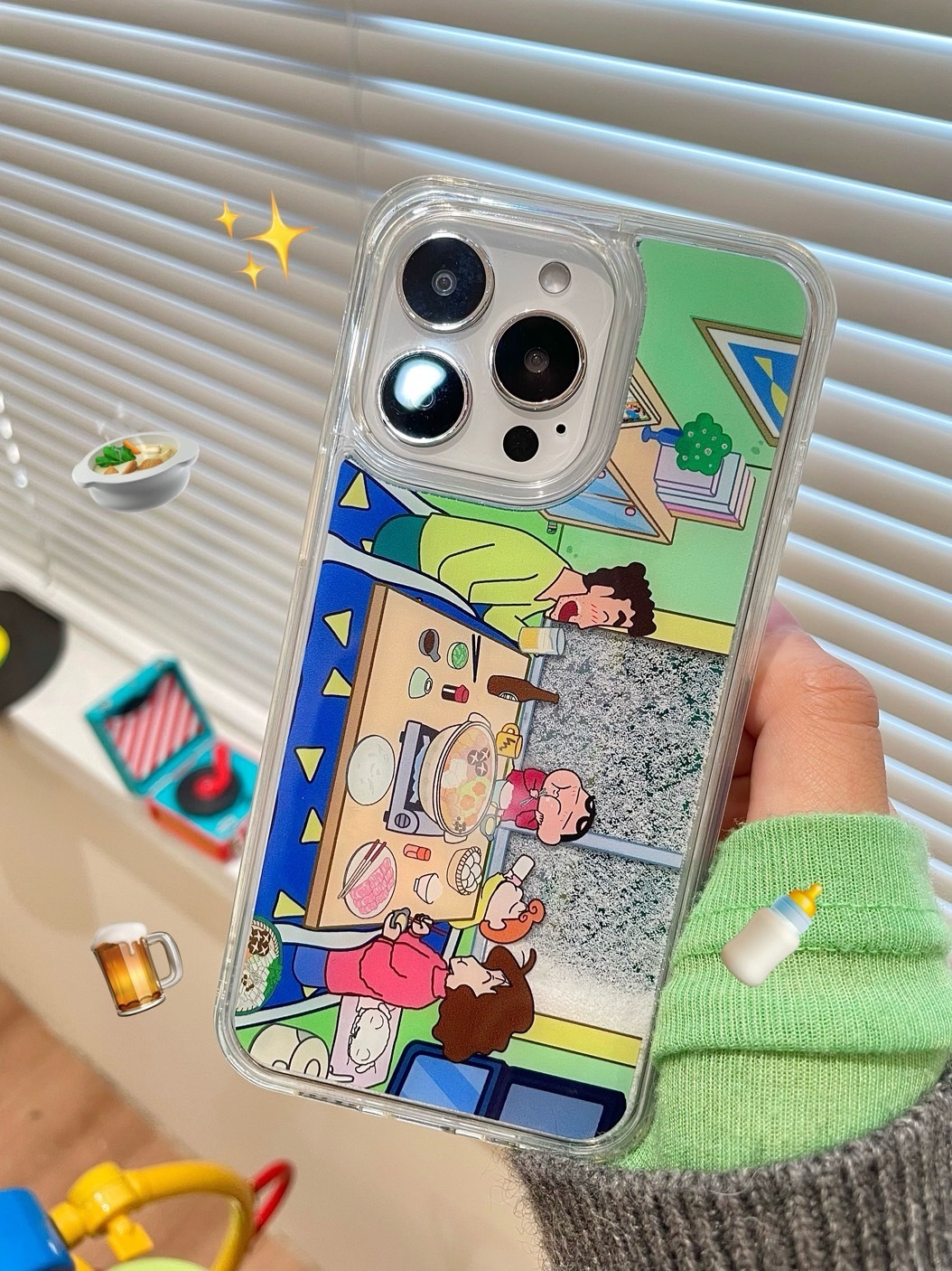 <兩件優惠>蠟筆小新 流沙 雪花 手機殼 配件