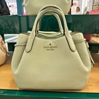 [S] KATE SPADE K8135 DUMPLING SMALL SATCHEL PEBBLED LEATHER,LIGHT OLIVE, 196021438981 (SKS1098)