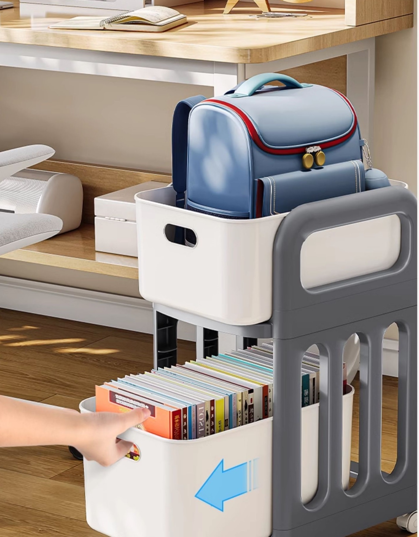 納鳴 書包置物架可移動小推車 (3kg)