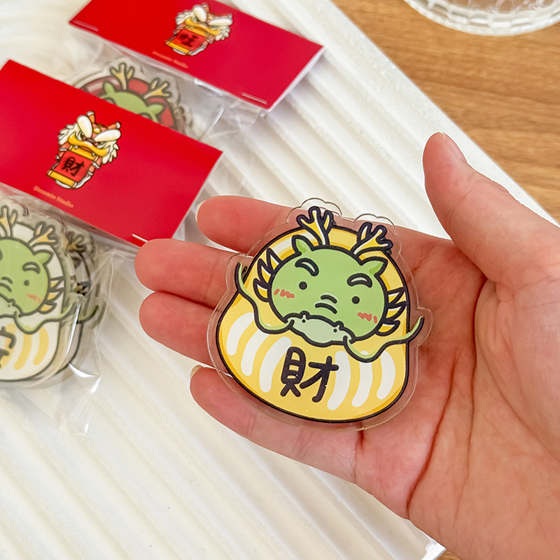 不倒翁造型壓克力磁吸夾