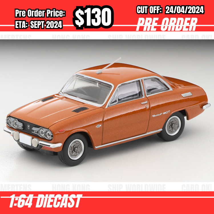 RS-$130  * Tomytec * 1:64 LV-137c ISUZU BELLETT 1600GT type R Orange Metallic 1973 [OD17/04]