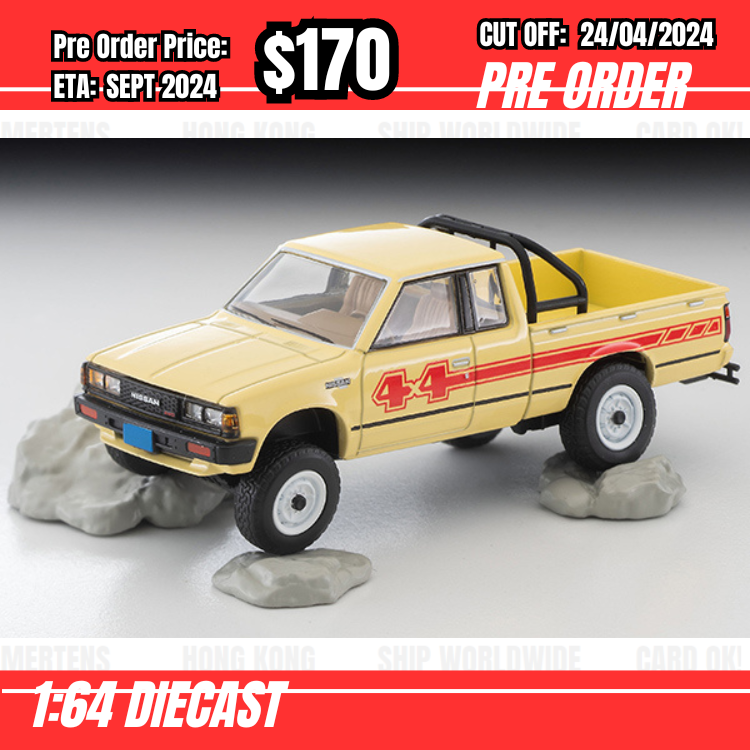 RS-$170  * Tomytec * 1:64 LV-N321a Nissan Truck 4X4 King Cab NA Spec. Yellow [OD17/04]