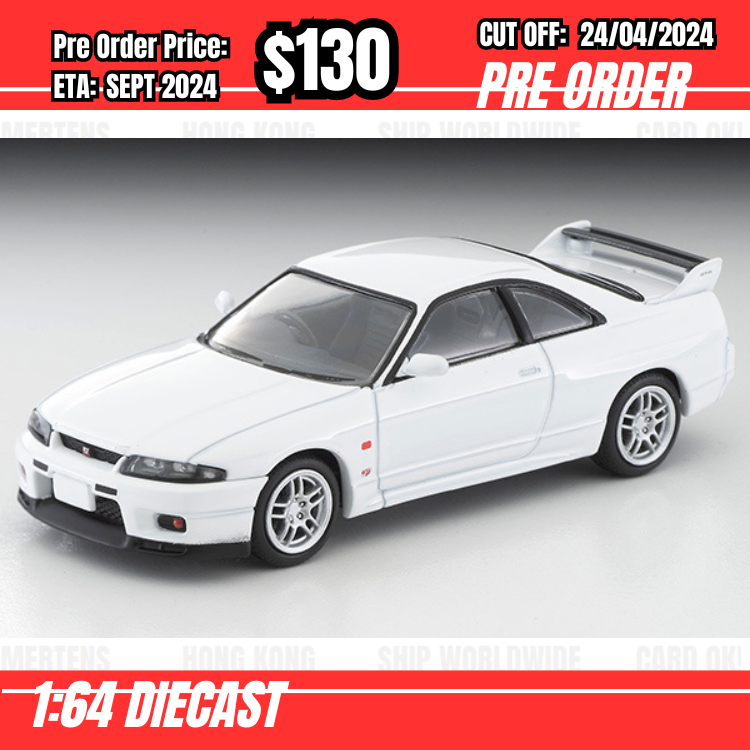 RS-$130  * Tomytec * 1:64 LV-N308c Nissan Skyline GT-R V-Spec N1 White 1995 model [OD17/04]