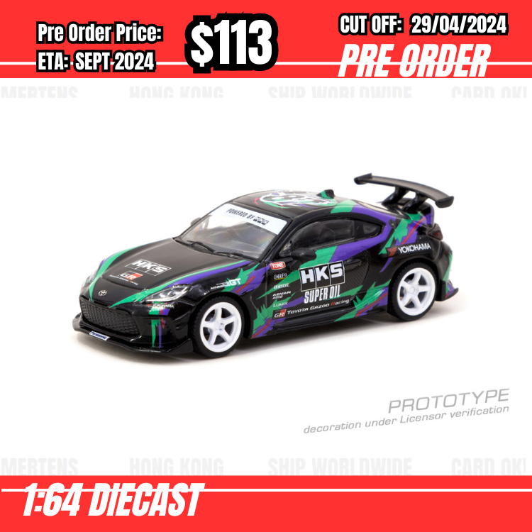 RS-$113  * Tarmac * 1:64 HKS Toyota GR86 Black [OD17/04]