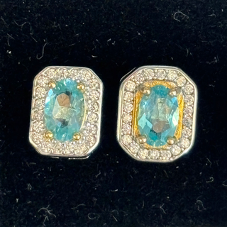 T471藍拓帕石耳環