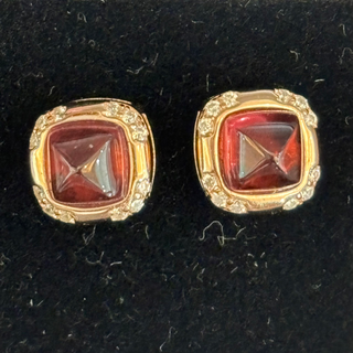 T464紅石榴石耳環