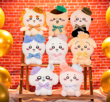 現貨- Chiikawa 東京駅限定 畫家帽 貝雷帽 毛毛坐坐公仔