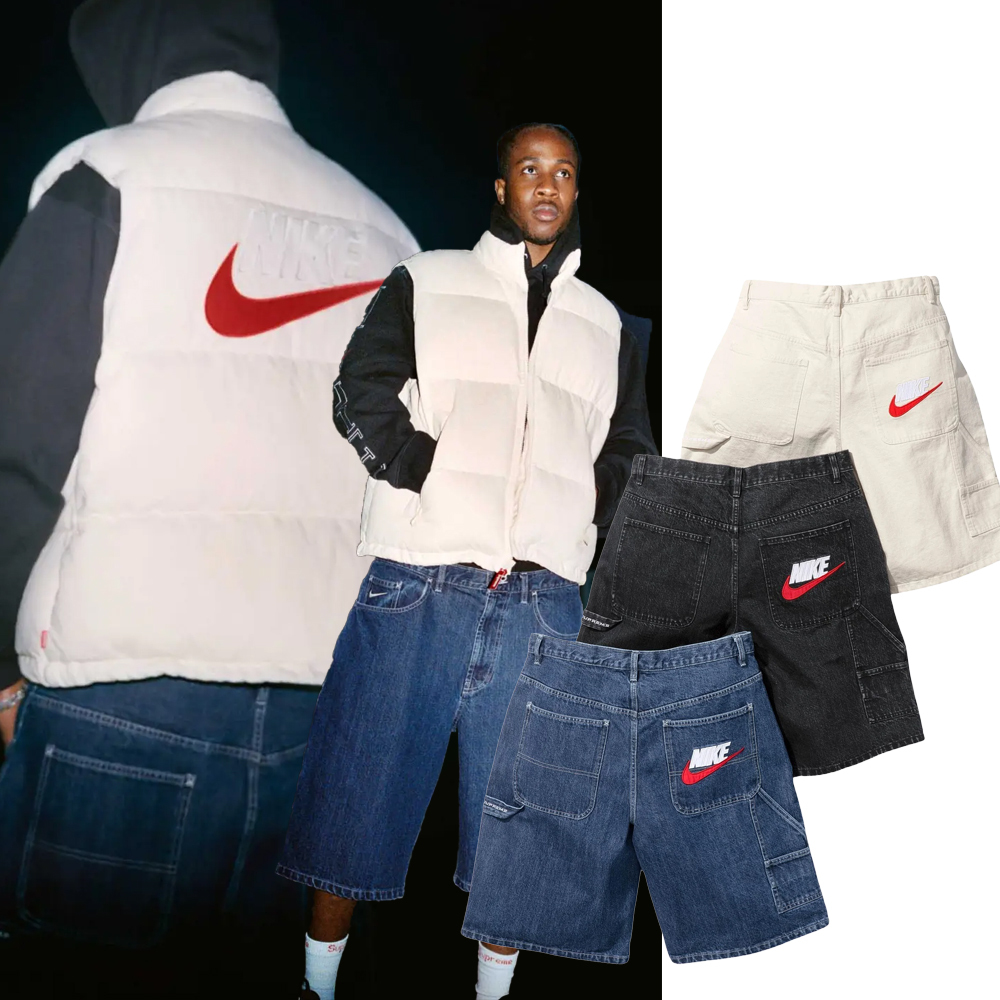 現貨 Supreme x Nike SS24 DENIM SHORT 聯名 口袋 丹寧 牛仔短褲
