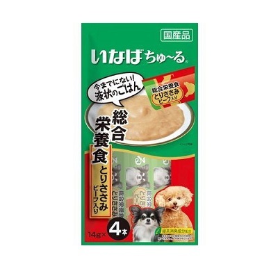 INABA 犬用 綜合營養 牛肉醬 (14gx4支裝)【$100 X 5 包】【可混合其他口味】