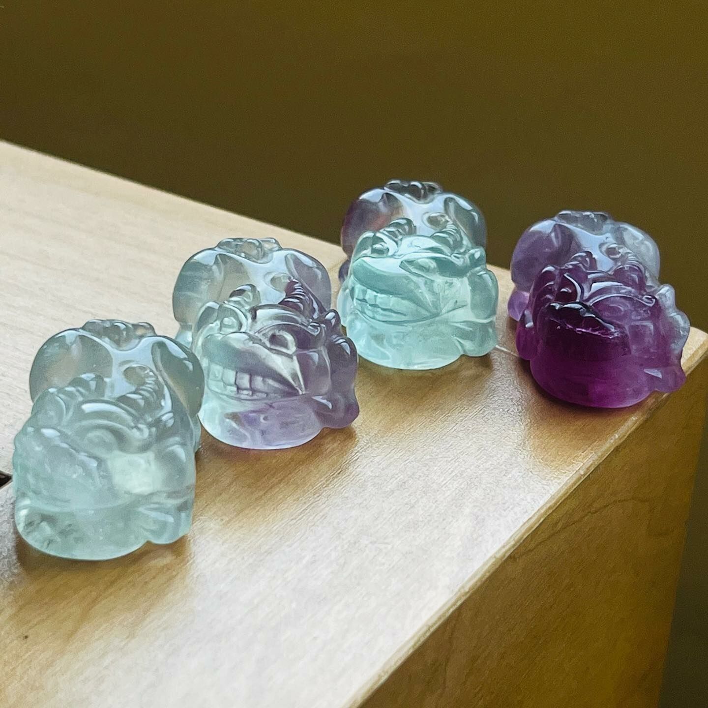 [原石] 螢石 招財貔貅 水晶小擺件