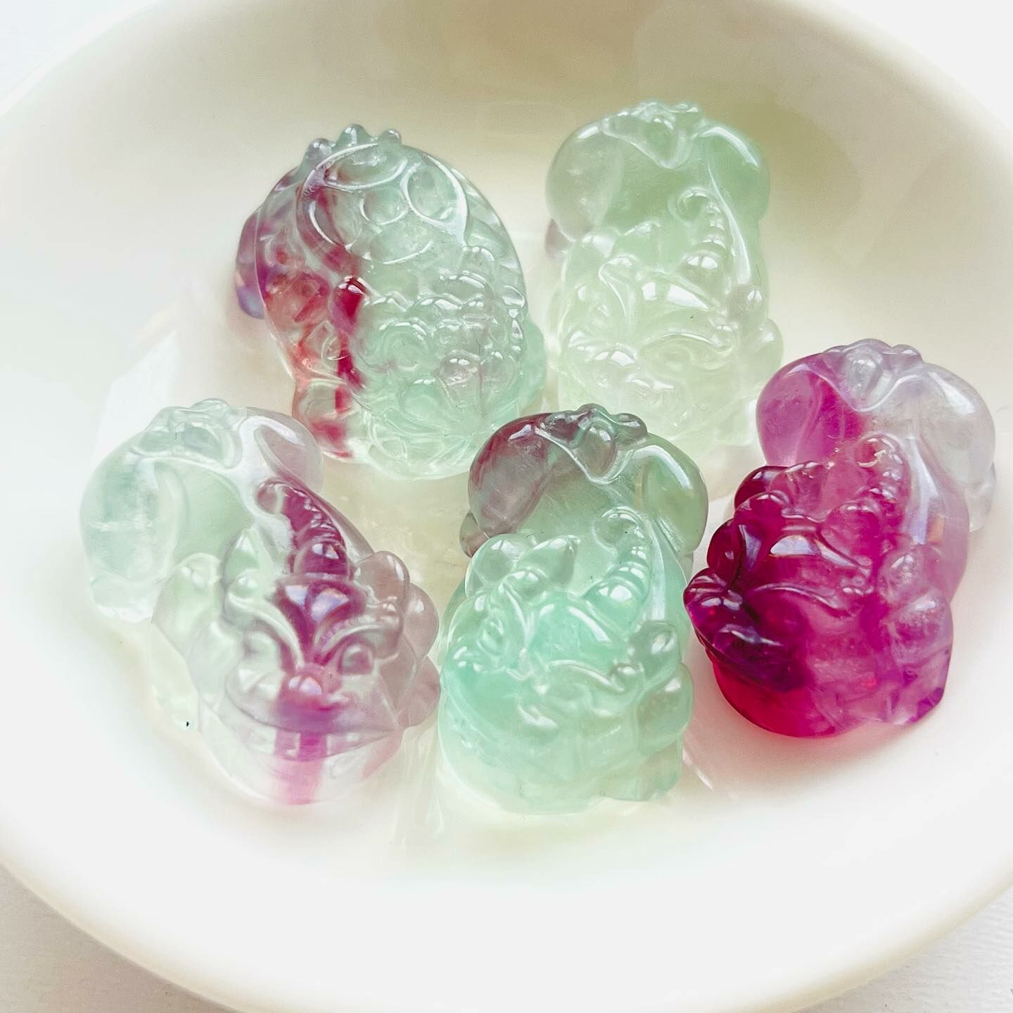 [原石] 螢石 招財貔貅 水晶小擺件