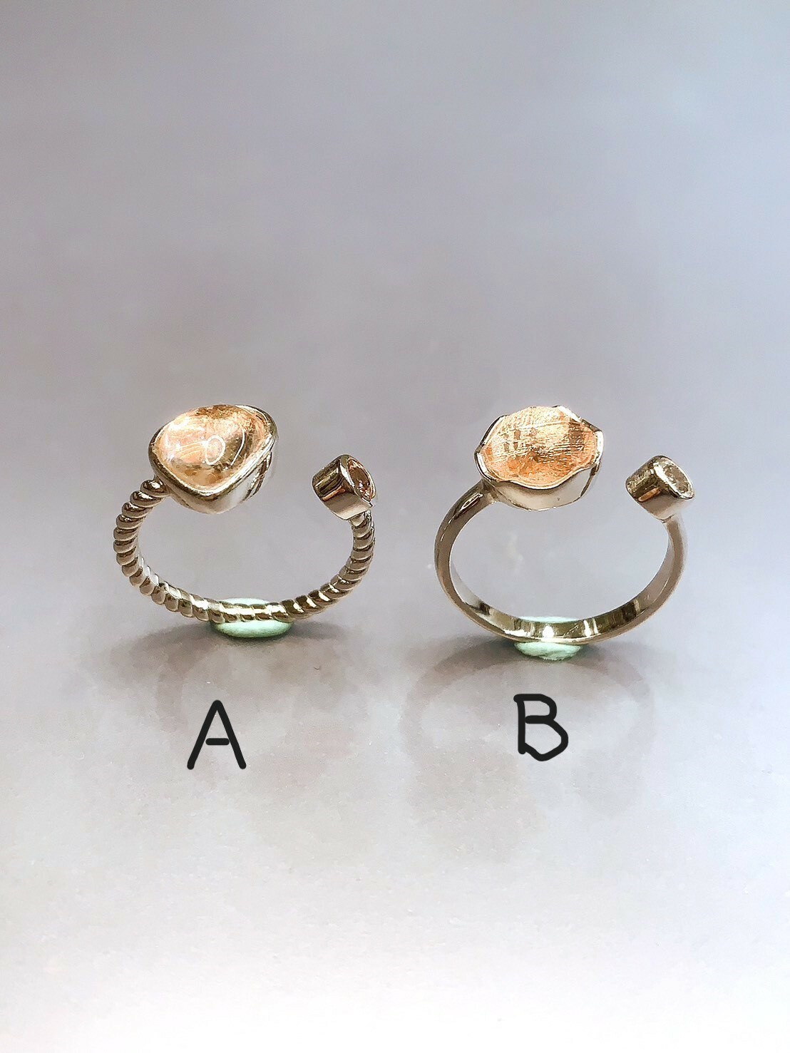 天鐵銀戒玫瑰金色丨鎳鐵隕石丨能量加乘首選