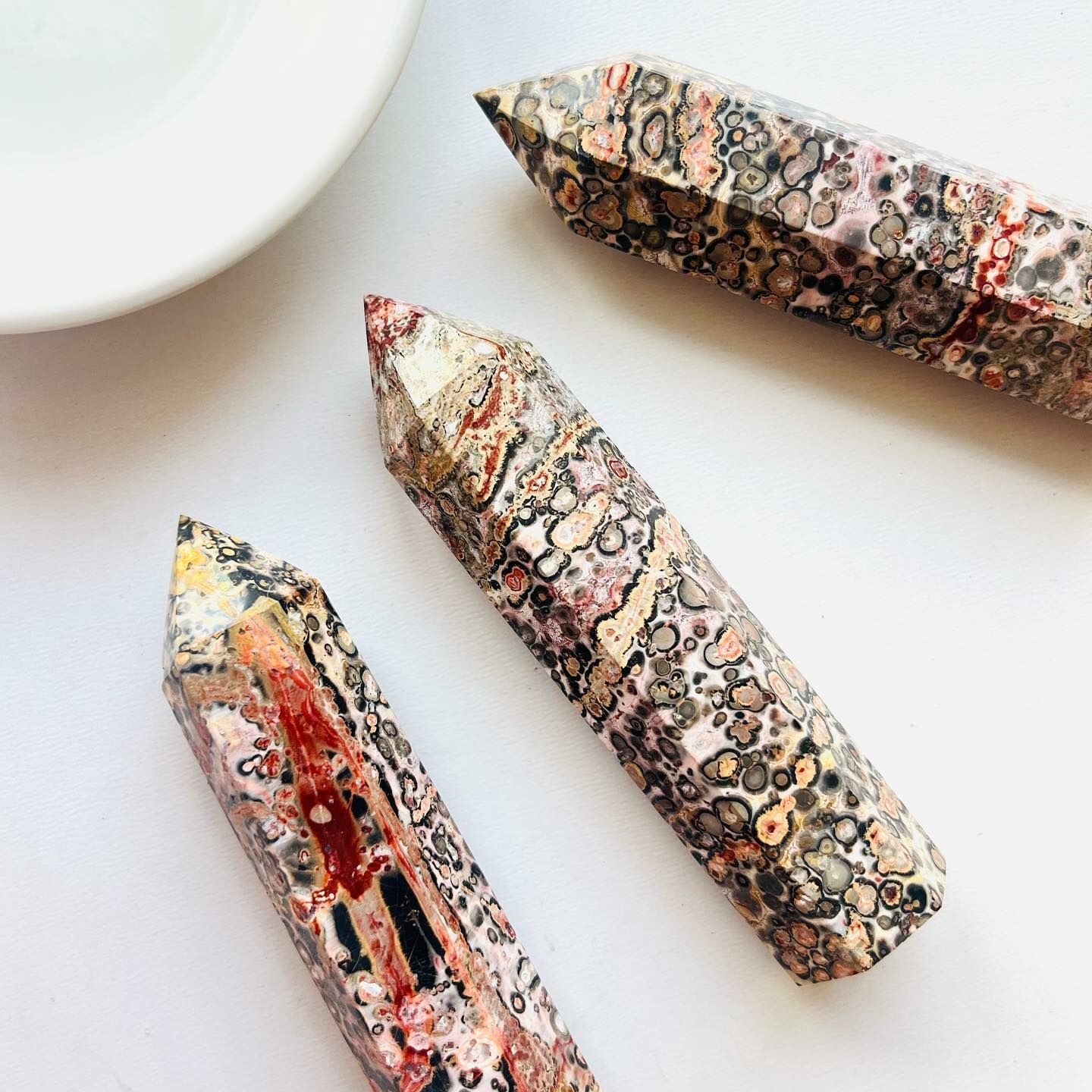 [原石] 南美豹紋碧玉 水晶柱