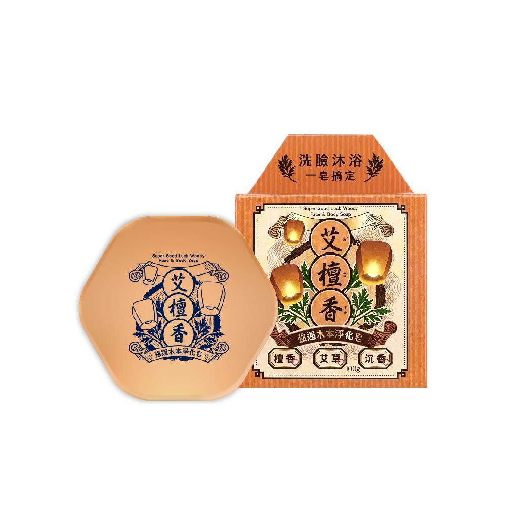 【美吾髮】艾檀香強運木本淨化皂100g 內附起泡網
