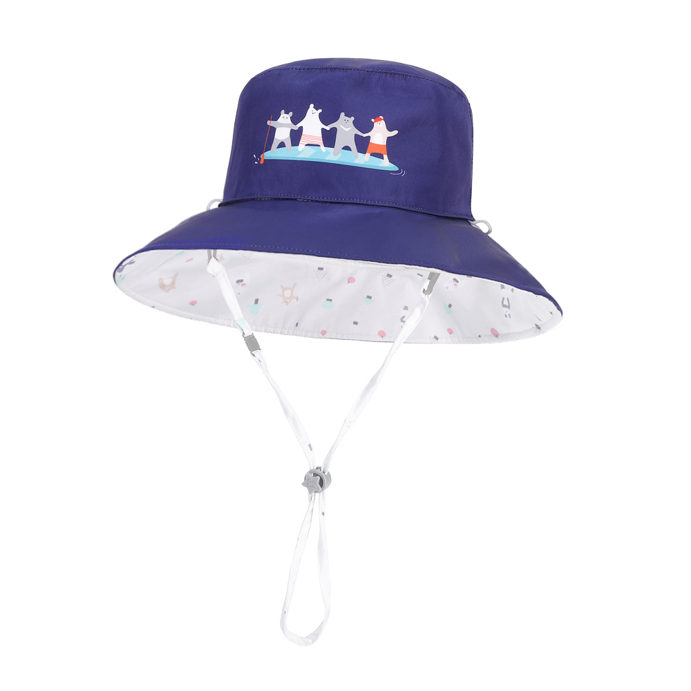 台灣BrilleBrille兒童雙面防曬帽 - 麻吉熊熊(禮盒包裝)