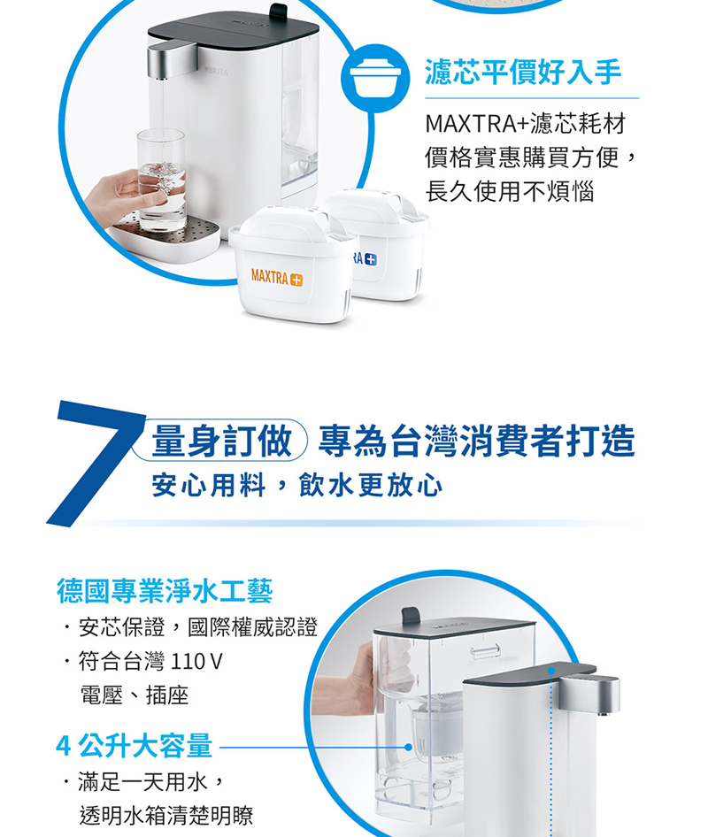 BRITA Model ONE 瞬熱智能溫控UVC滅菌開飲機
