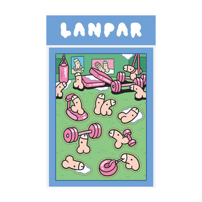 Lanparman｜絕版｜貼紙｜健身ㄐㄐ俱樂部