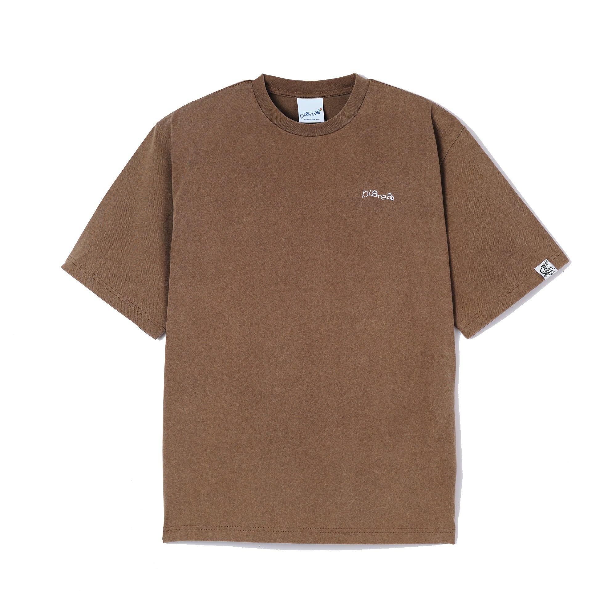 PLATEAU - shishu logo washed tee 咖啡色