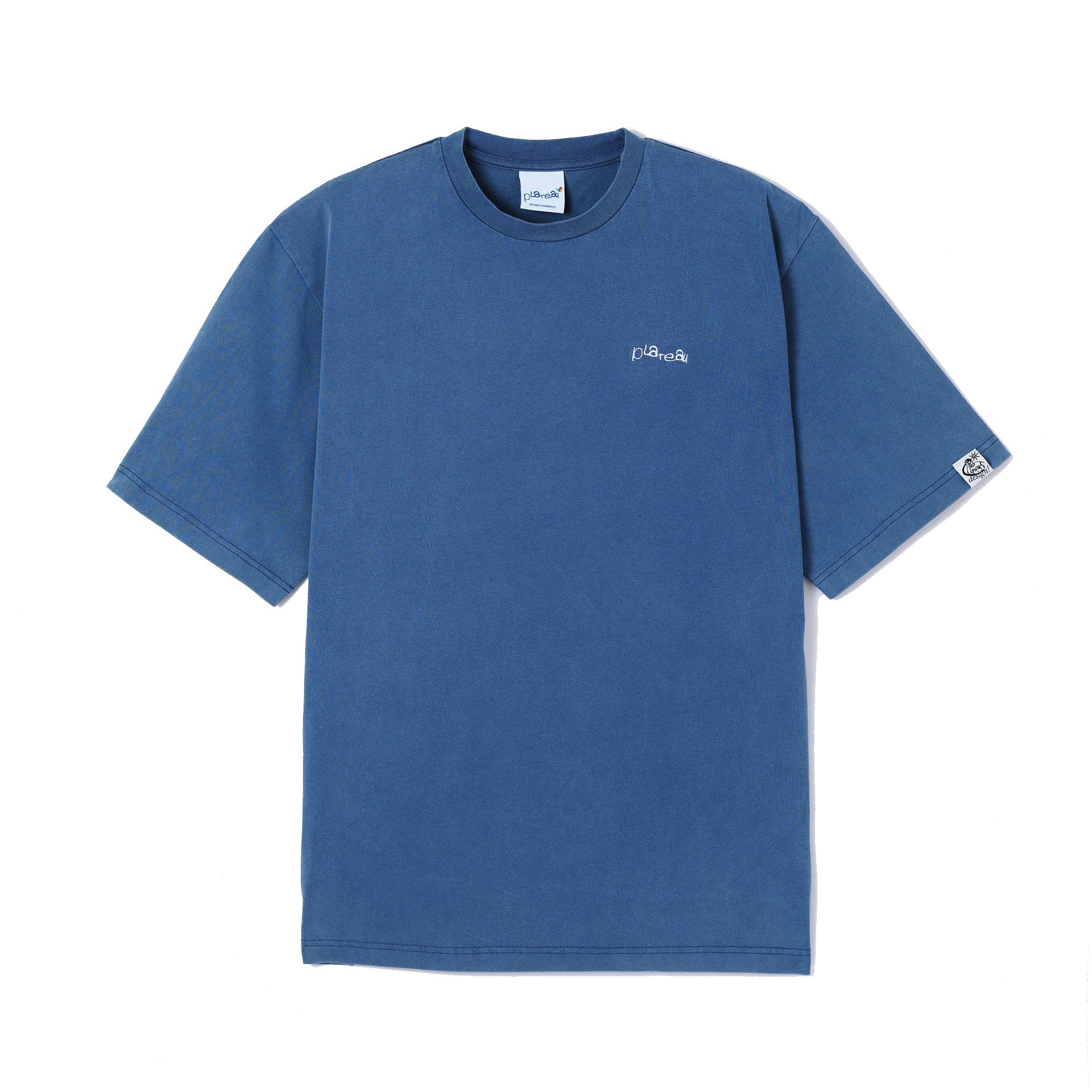 PLATEAU - shishu logo washed tee 藍色