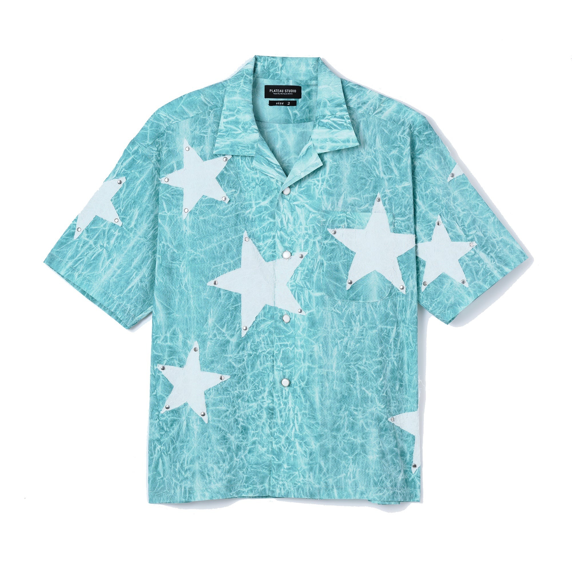 PLATEAU - crease dye sta shirt 湖水綠