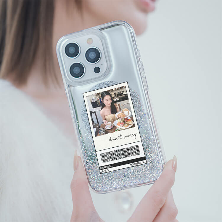 照片載具 (MagSafe磁吸) 閃耀鏡面殼 - (訂製名字) iPhone客製化手機殼