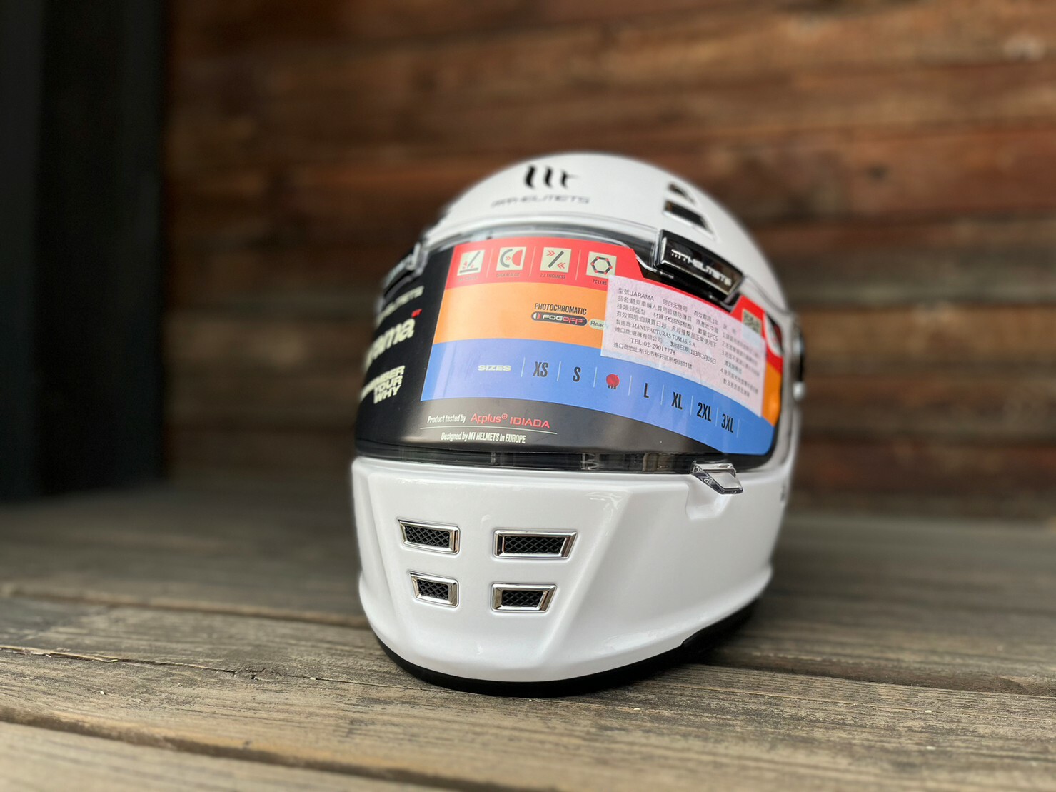 MT Helmets Jarama 素色 珍珠白 全罩 復古帽 樂高帽