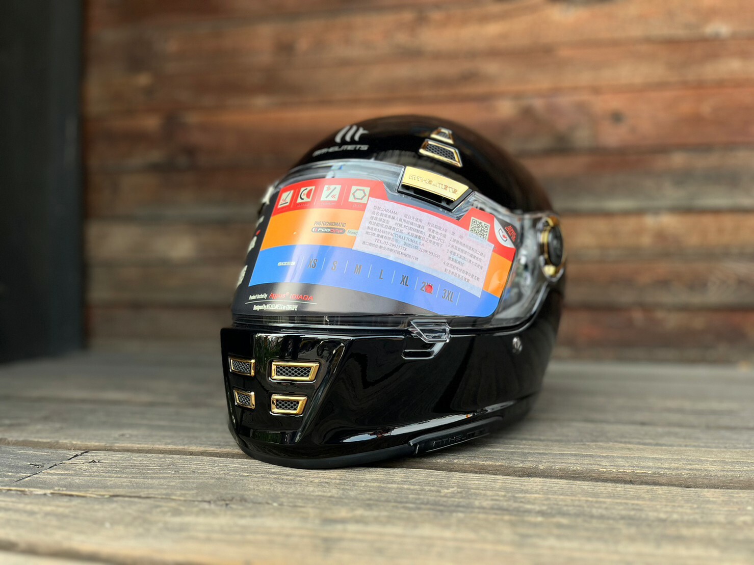 MT Helmets Jarama 素色 亮面黑 全罩 復古帽 樂高帽